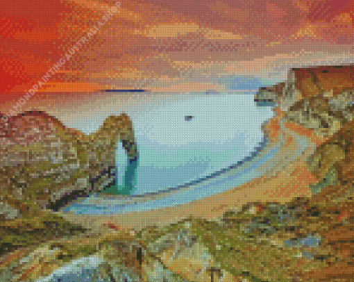 Sunset At Durdle Door Diamond Painting