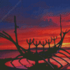 Sunset At Sun Voyager Diamond Painting