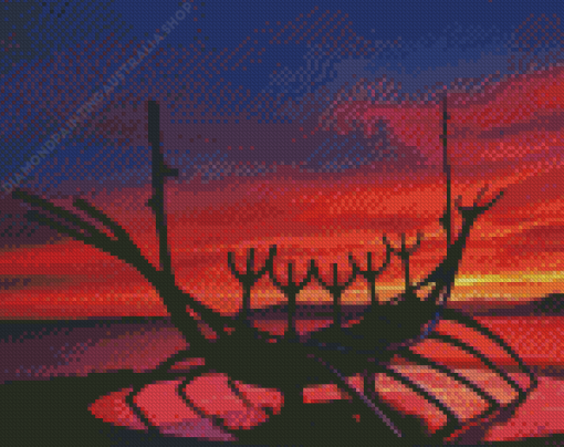 Sunset At Sun Voyager Diamond Painting