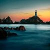 Sunset La Corbiere Lighthouse Diamond Painting