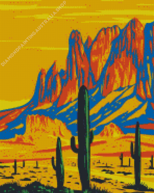 Superstition Mountain Poster Diamond Painting