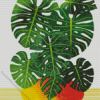 Swiss Cheese Plant In Plant Pot Diamond Painting