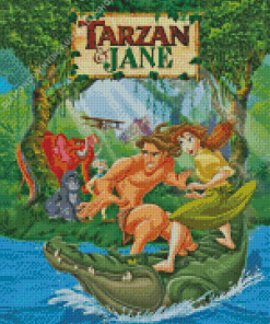 Tarzan and Jane Poster Diamond Painting