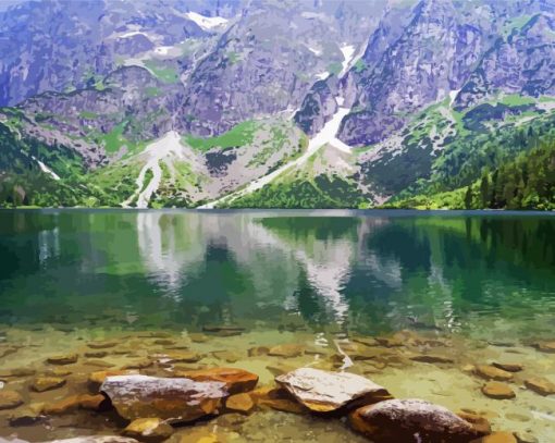 Tatra Mountain Landscape Diamond Painting