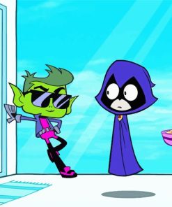 Teen Titans Go Beast Boy And Raven Diamond Painting