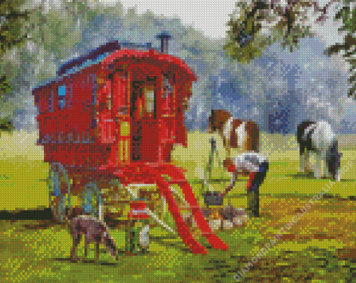 The Gypsy Caravan Art Diamond Painting