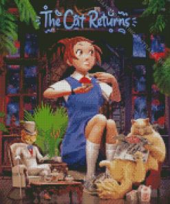 The Cat Returns Anime Diamond Painting