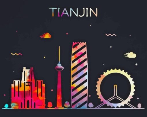 Tianjin Colorful Poster Diamond Painting