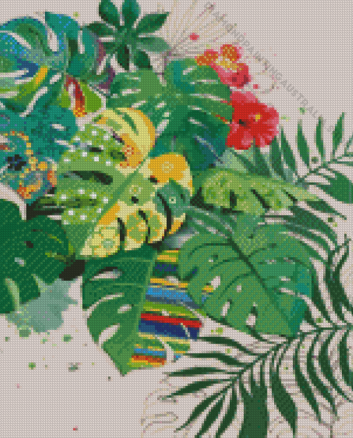 Tropical Leaves Diamond Painting