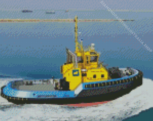 Tug Boat Diamond Painting