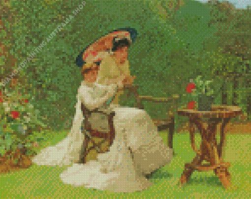 Two Women In Garden Diamond Painting