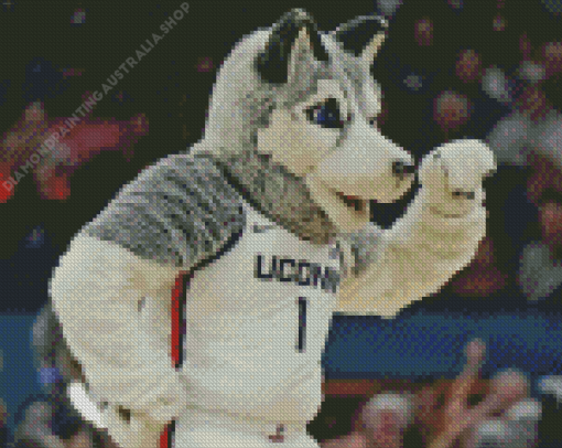 UConn Huskies Maskot Diamond Painting