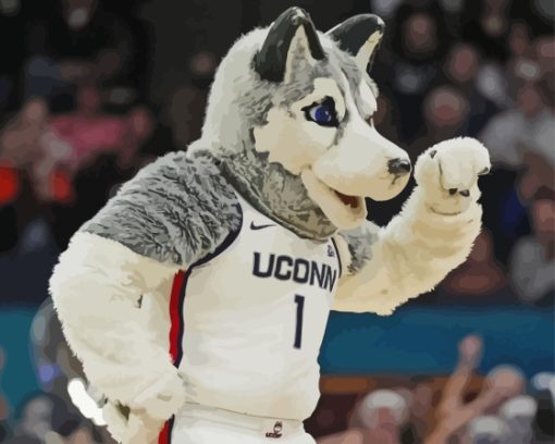 UConn Huskies Maskot Diamond Painting