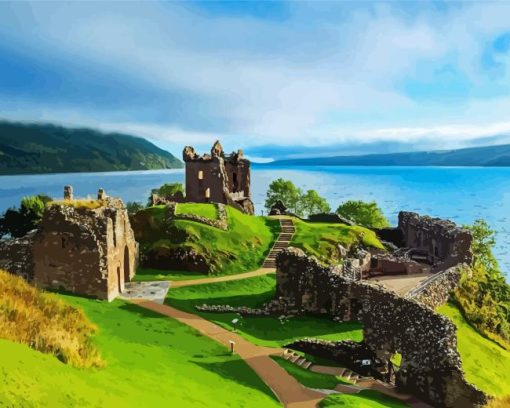 Urquhart Castle Loch Ness Diamond Painting