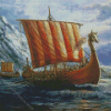 Viking Longship Diamond Painting