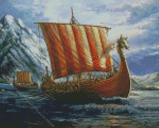 Viking Longship Diamond Painting