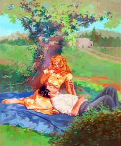 Vintage Lovers In Garden Diamond Painting