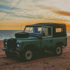 Vintage Land Rover in Beach Diamond Painting