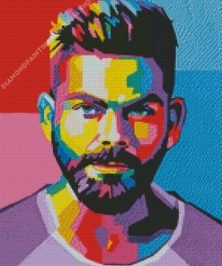 Virat Kohli Pop Art Diamond Painting