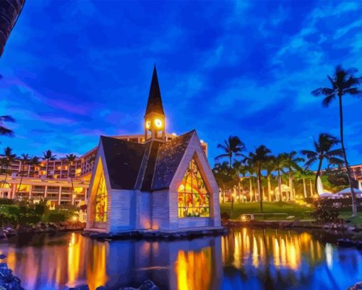 Wailea Church in Hawaii Diamond Painting