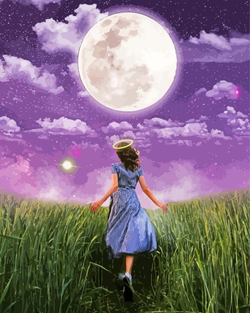 Walking To The Moon Diamond Painting