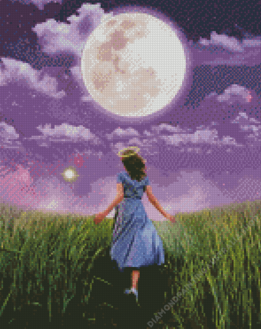 Walking To The Moon Diamond Painting