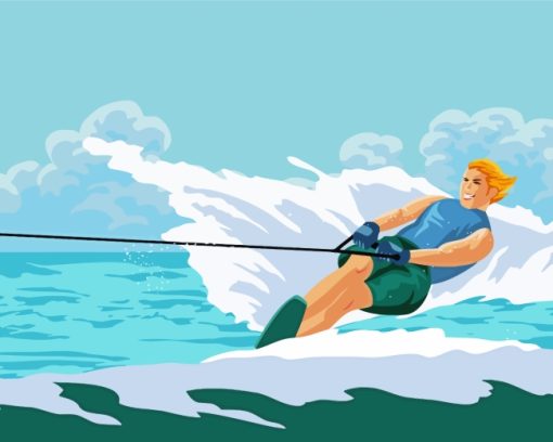 Water Ski Diamond Painting