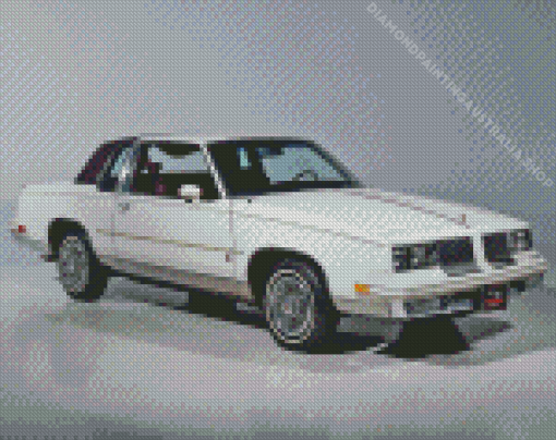 White Oldsmobile Cutlass Supreme Diamond Painting