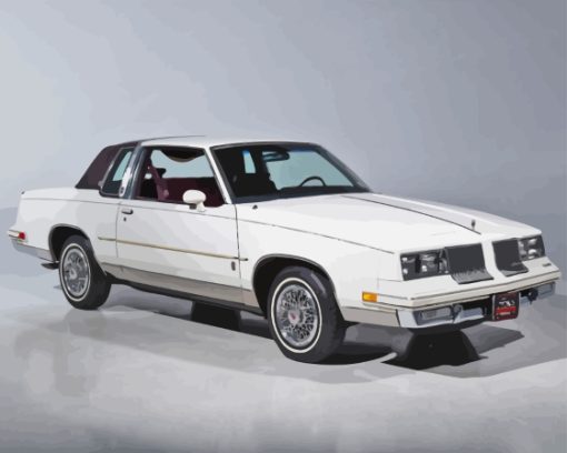 White Oldsmobile Cutlass Supreme Diamond Painting