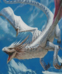 White Dragon Diamond Painting