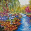 Willow Tree By Lake Diamond Painting