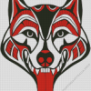 Wolf Face Haida Art Diamond Painting