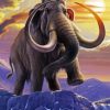 Woolly Mammoth At Sunset Diamond Painting