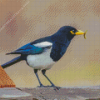 Yellow Billed Magpie Diamond Painting