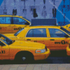 Yellow Taxi Cab Diamond Painting