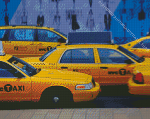 Yellow Taxi Cab Diamond Painting