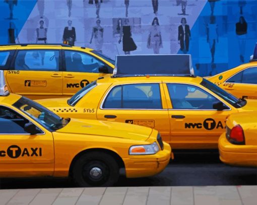 Yellow Taxi Cab Diamond Painting