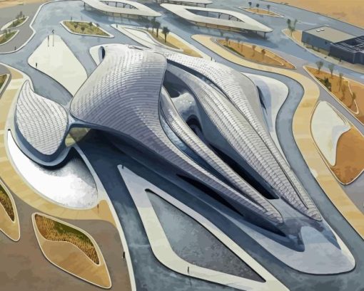 Zaha Hadid Beeah Headquarters Diamond Painting