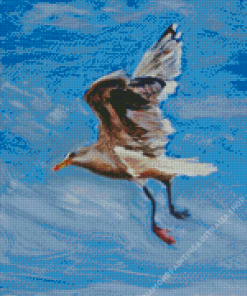 Abstract Flying Seagull Diamond Painting