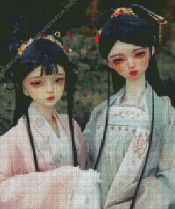 Anime Chinese Dolls Diamond Painting