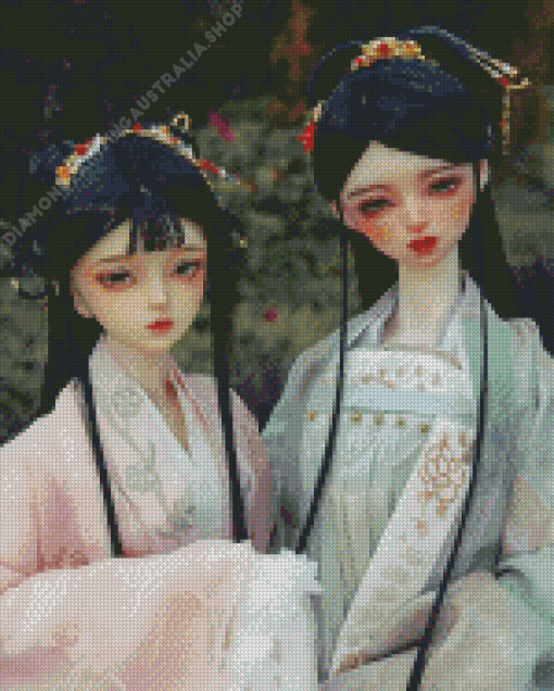 Anime Chinese Dolls Diamond Painting