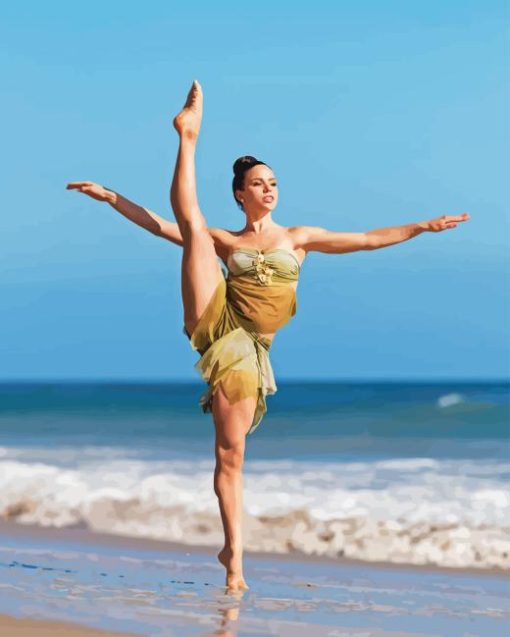 Ballet Dancer On The Beach Diamond Painting