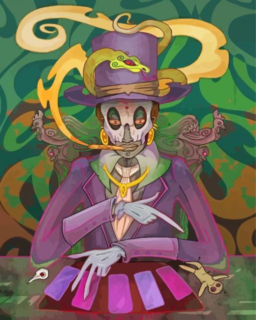 Baron Samedi With Cards Diamond Painting