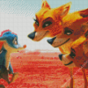 Bilby And Foxes Diamond Painting