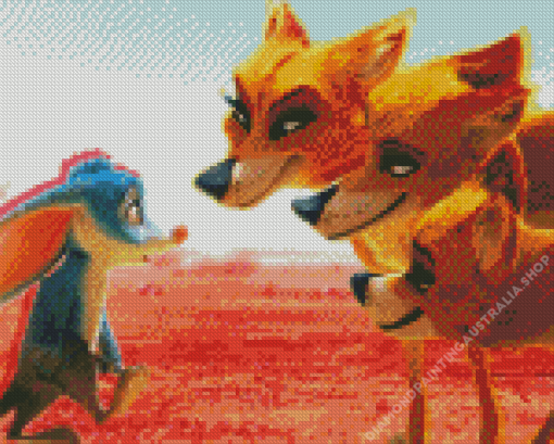 Bilby And Foxes Diamond Painting