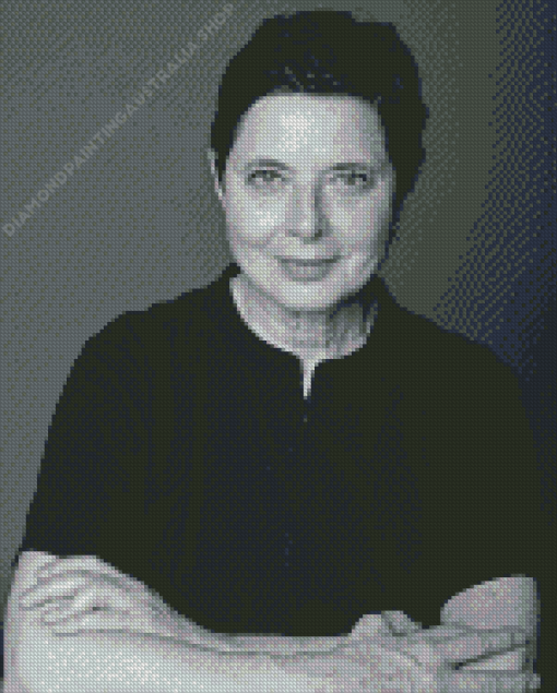 Black And White Isabella Rossellini Diamond Painting