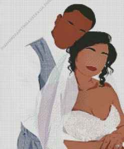 Black Couple Diamond Painting