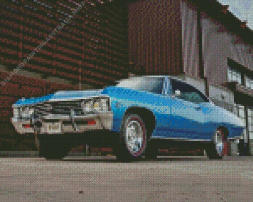 Blue 67 Chevrolet Diamond Painting