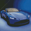 Blue Aston Martin Sport Car Diamond Painting