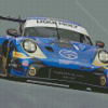 Blue Porsche Racing Diamond Painting